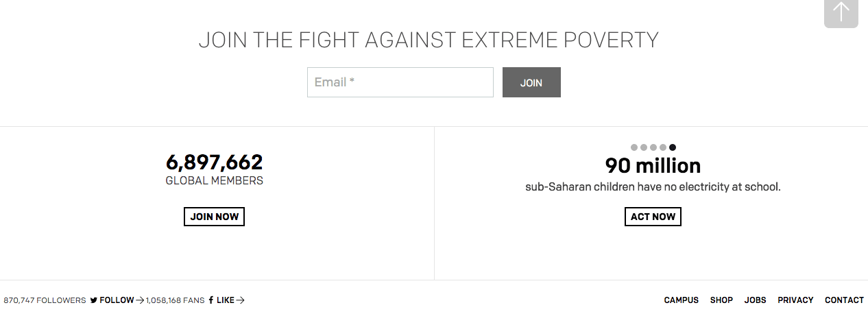 Join the fight against extreme poverty ONE