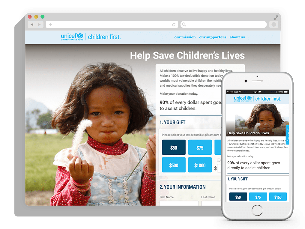 unicef-donation-page