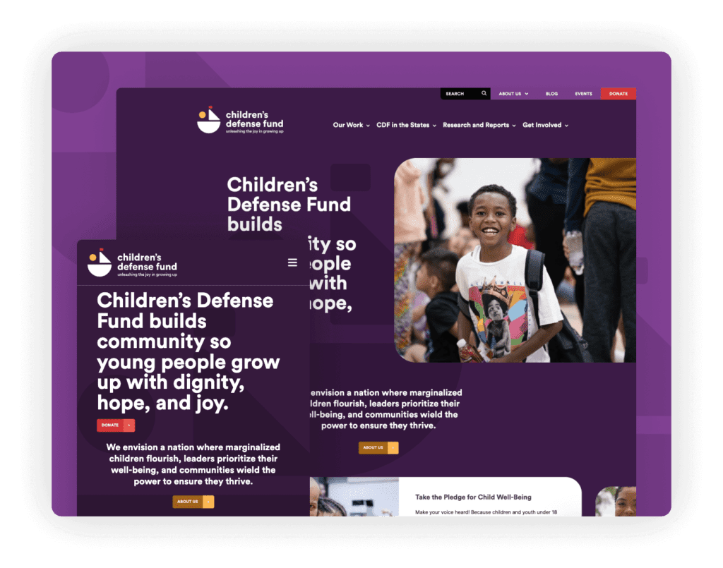 Nonprofit Web Design - Children's Defense Fund