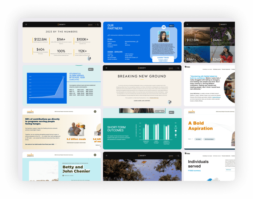 Annual report microsite examples